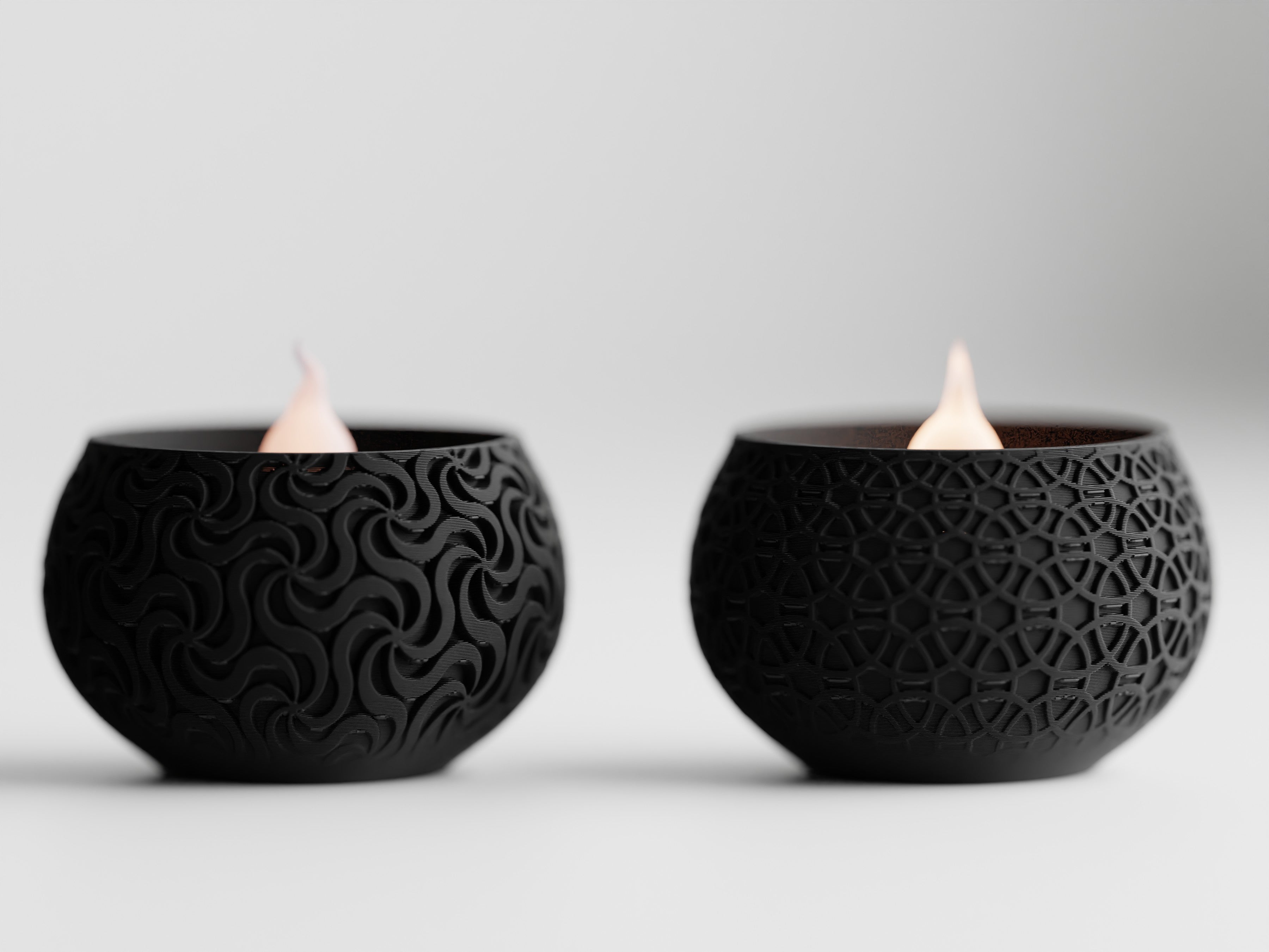 Lumen Textura – 4er Teelichthalter-Set inklusive LED-Teelicht