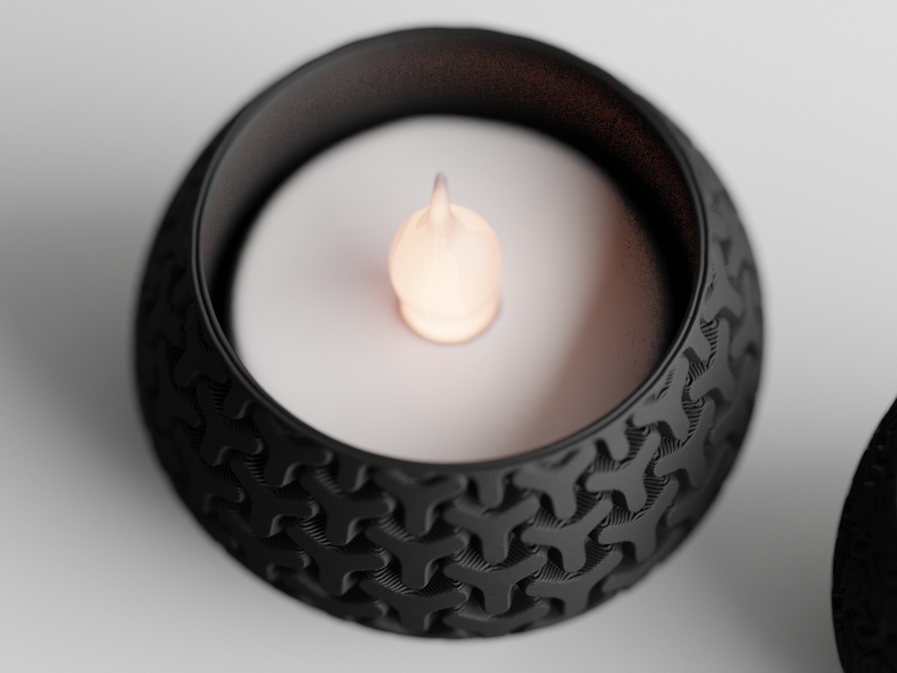 Lumen Textura – 4er Teelichthalter-Set inklusive LED-Teelicht