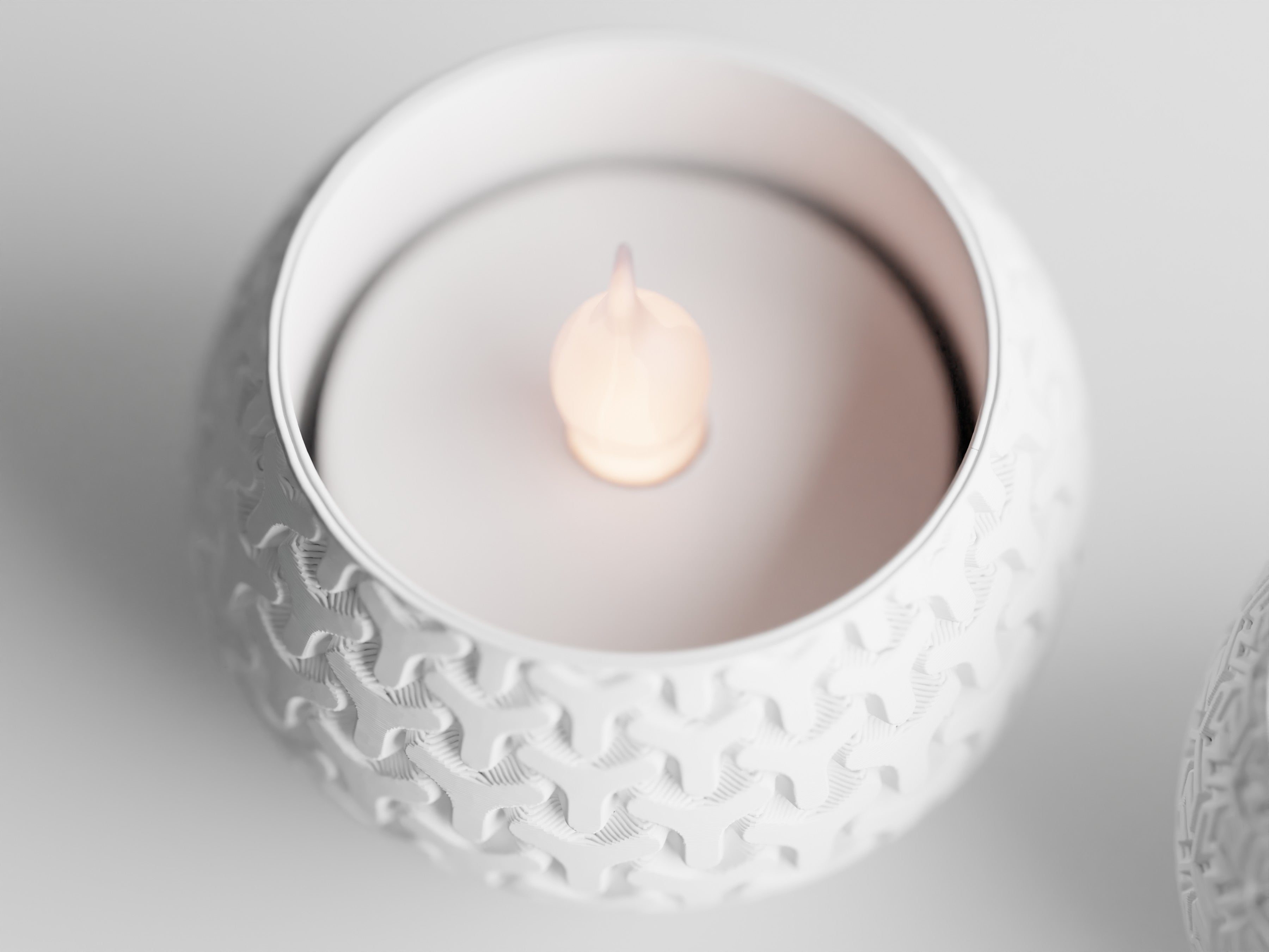 Lumen Textura – 4er Teelichthalter-Set inklusive LED-Teelicht