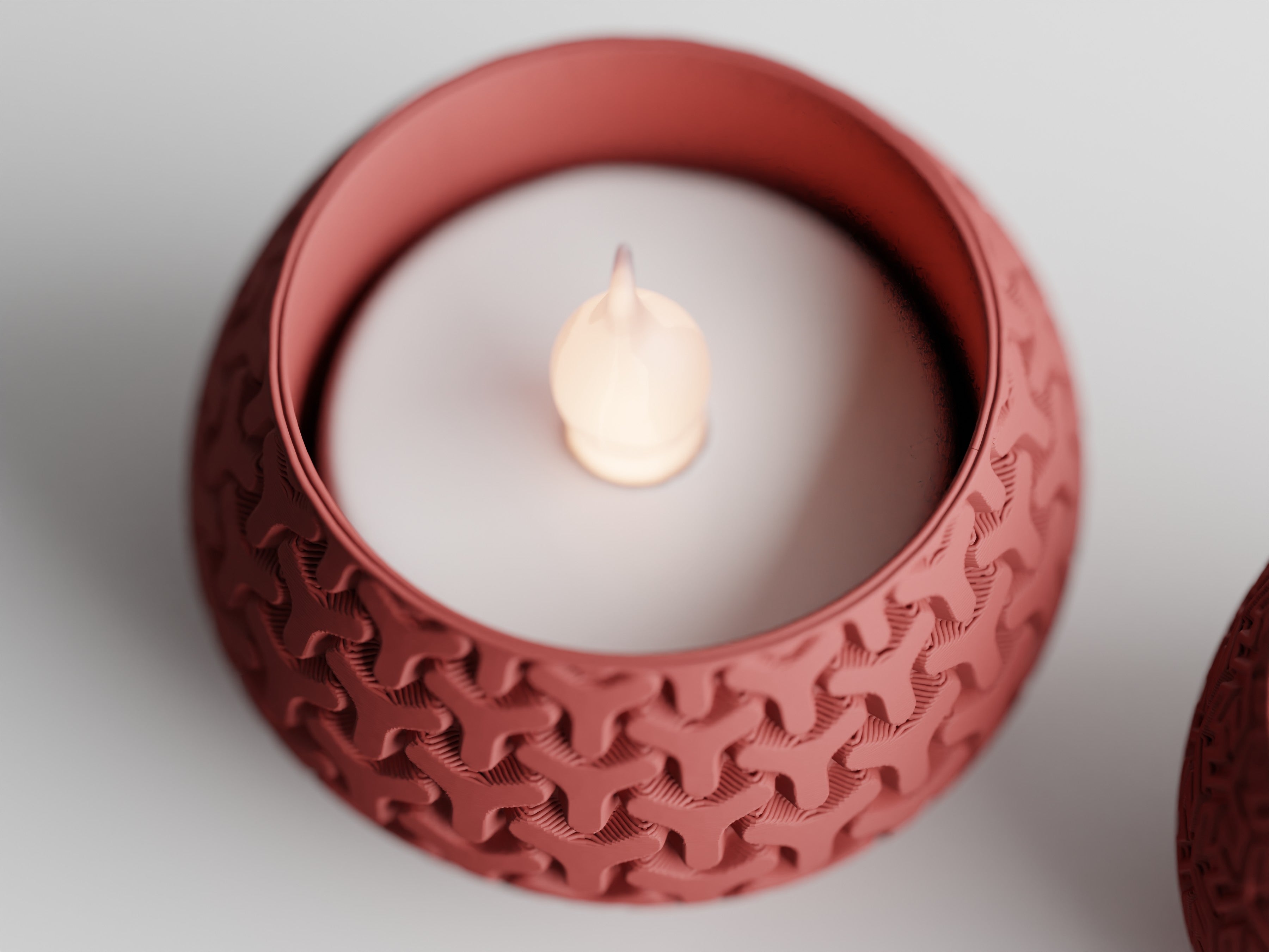 Lumen Textura – 4er Teelichthalter-Set inklusive LED-Teelicht